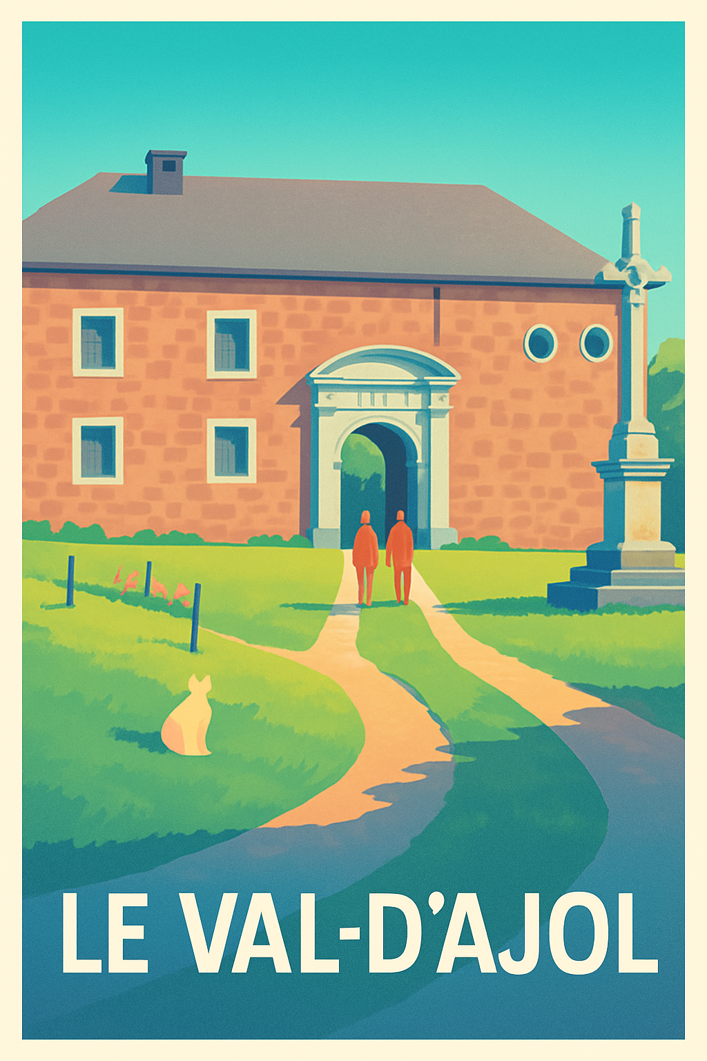 Vosges France Pas de Cadre / 20 × 30cm Affiche de Le Val-d'Ajol - Tranquillité et patrimoine en Lorraine