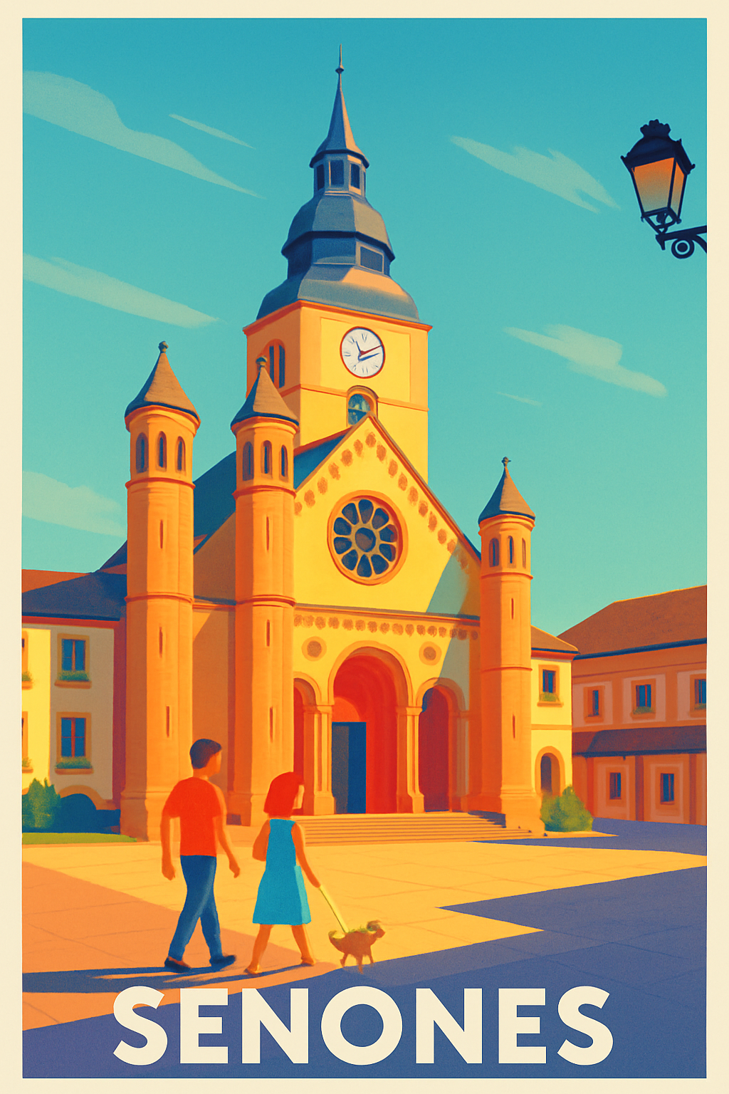 Vosges France Pas de Cadre / 20 × 30cm Affiche de Senones - Escapade en plein cœur historique