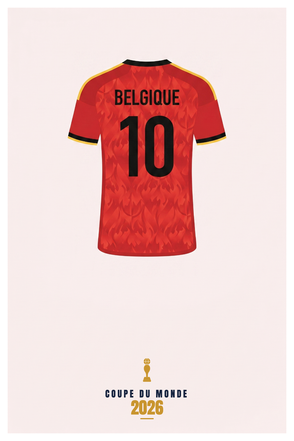 Affiche BELGIQUE - Coupe du Monde 2026