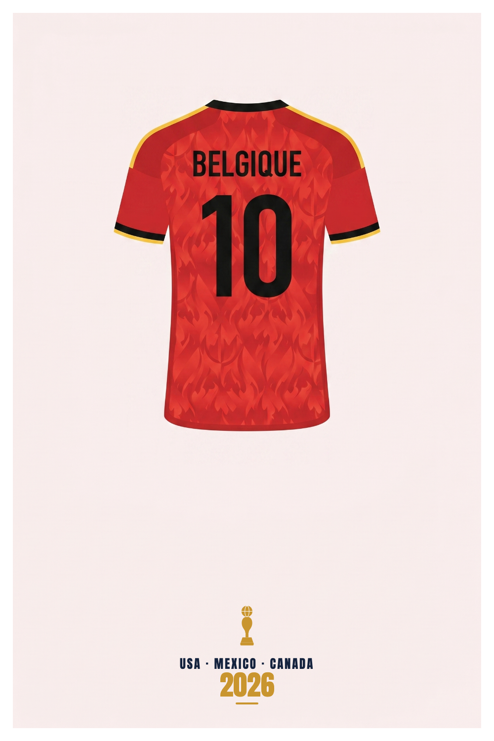 Affiche Belgique - USA - Mexico - Canada 2026