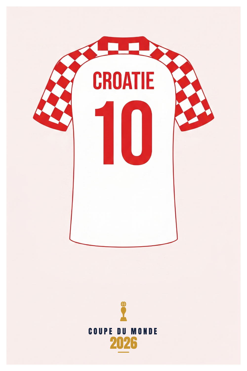 Affiche CROATIE - Coupe du Monde 2026