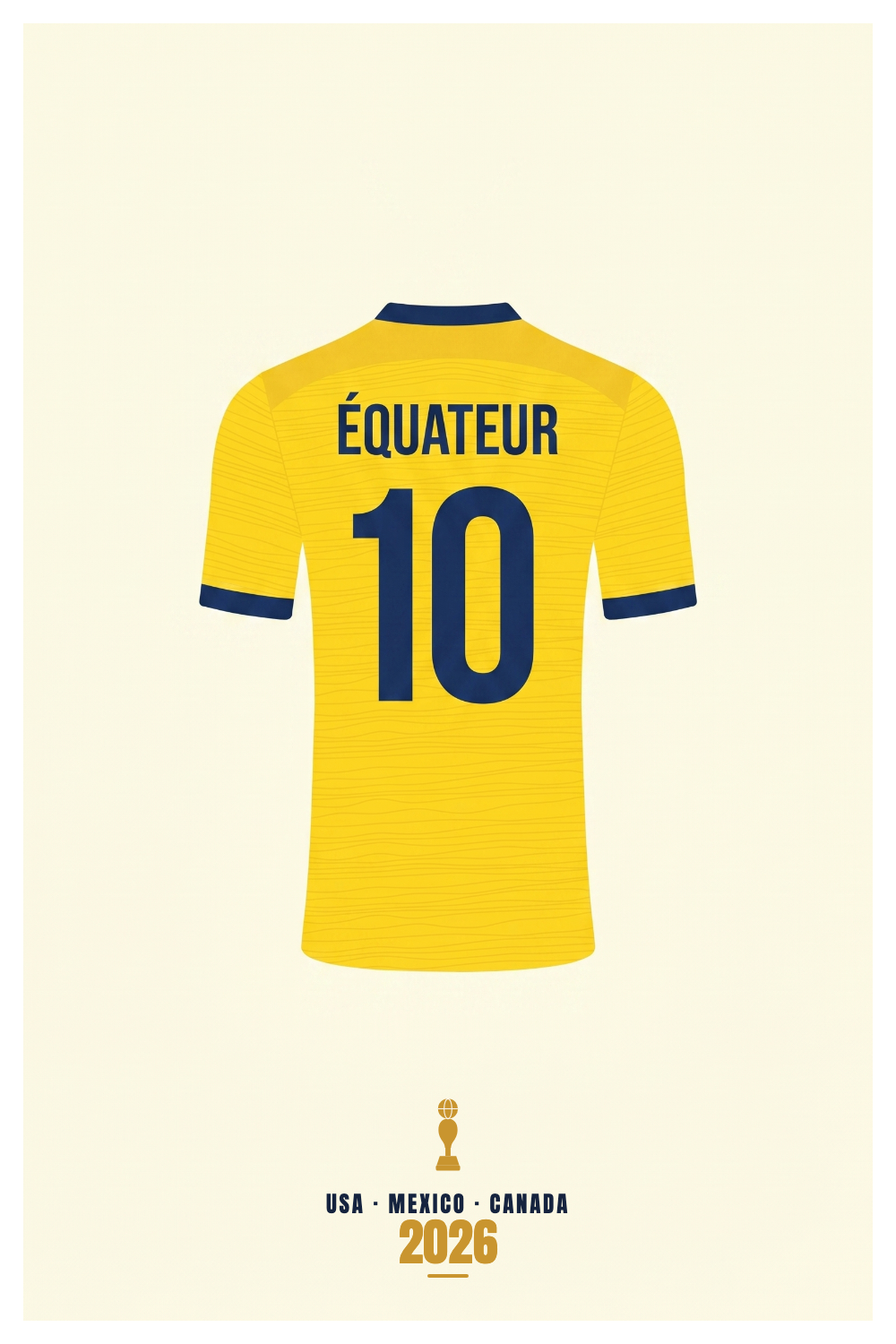 Affiche Équateur - USA - Mexico - Canada 2026