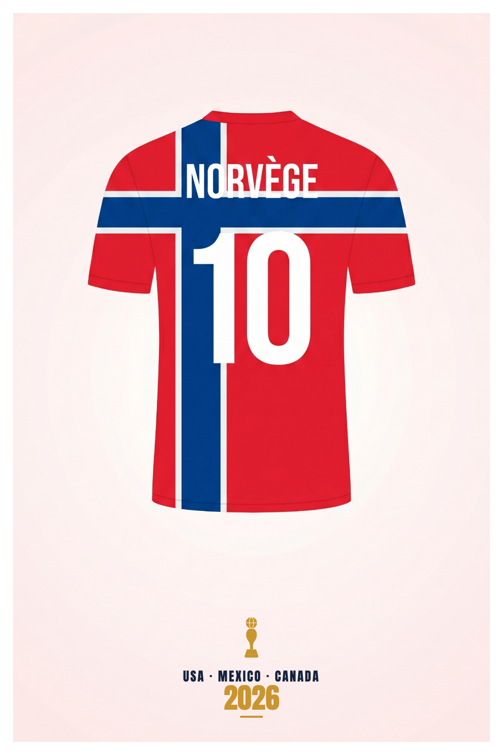 Affiche Norvège - USA - Mexico - Canada 2026