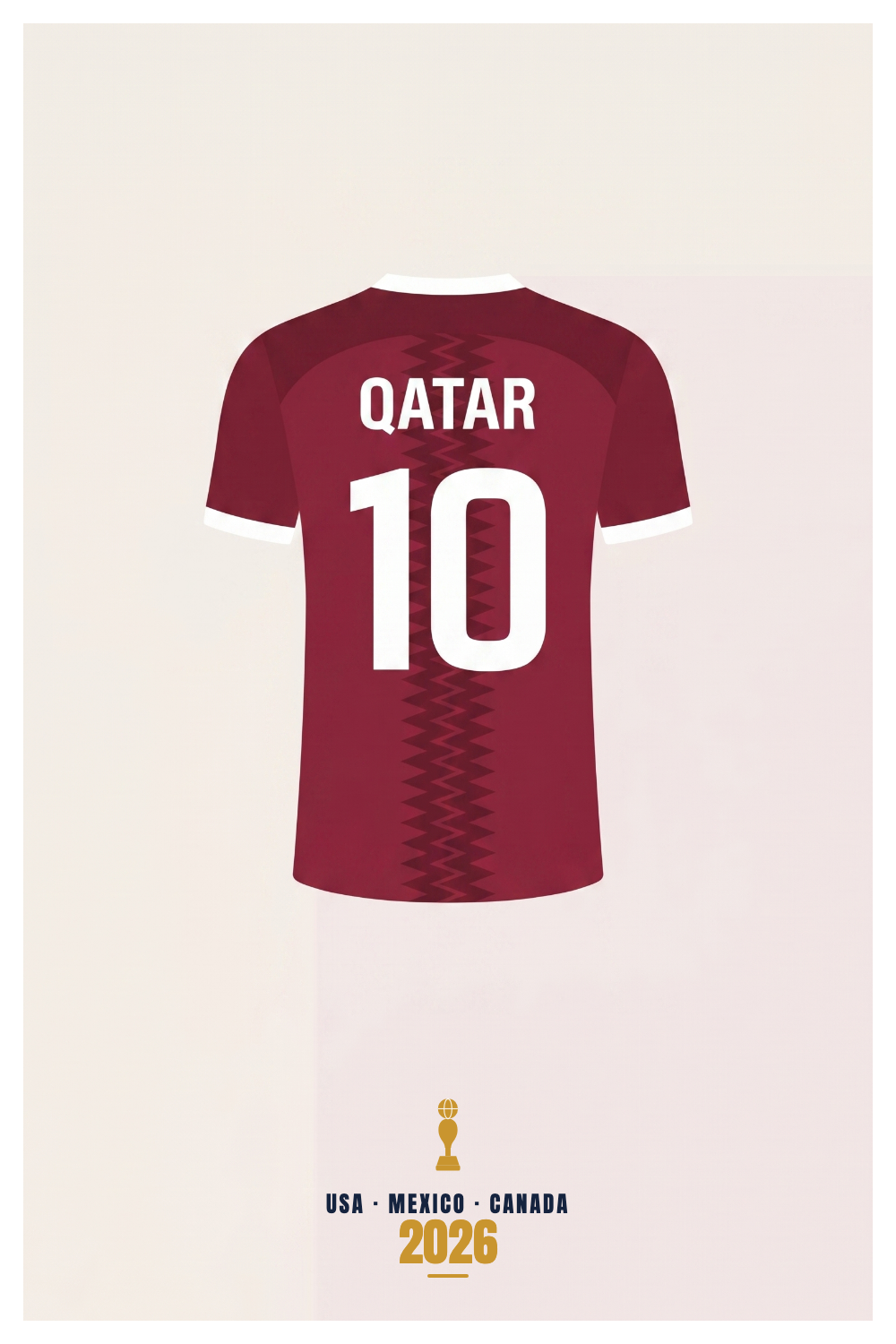 Affiche Qatar - USA - Mexico - Canada 2026