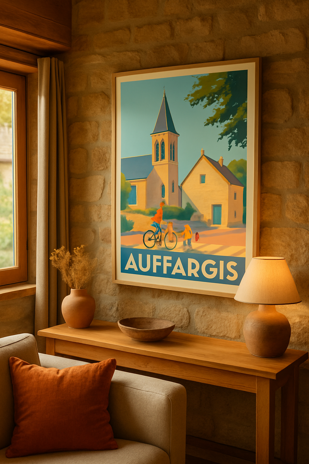 Yvelines France Affiche de Auffargis - Charme champêtre et sérénité en vallée de Chevreuse