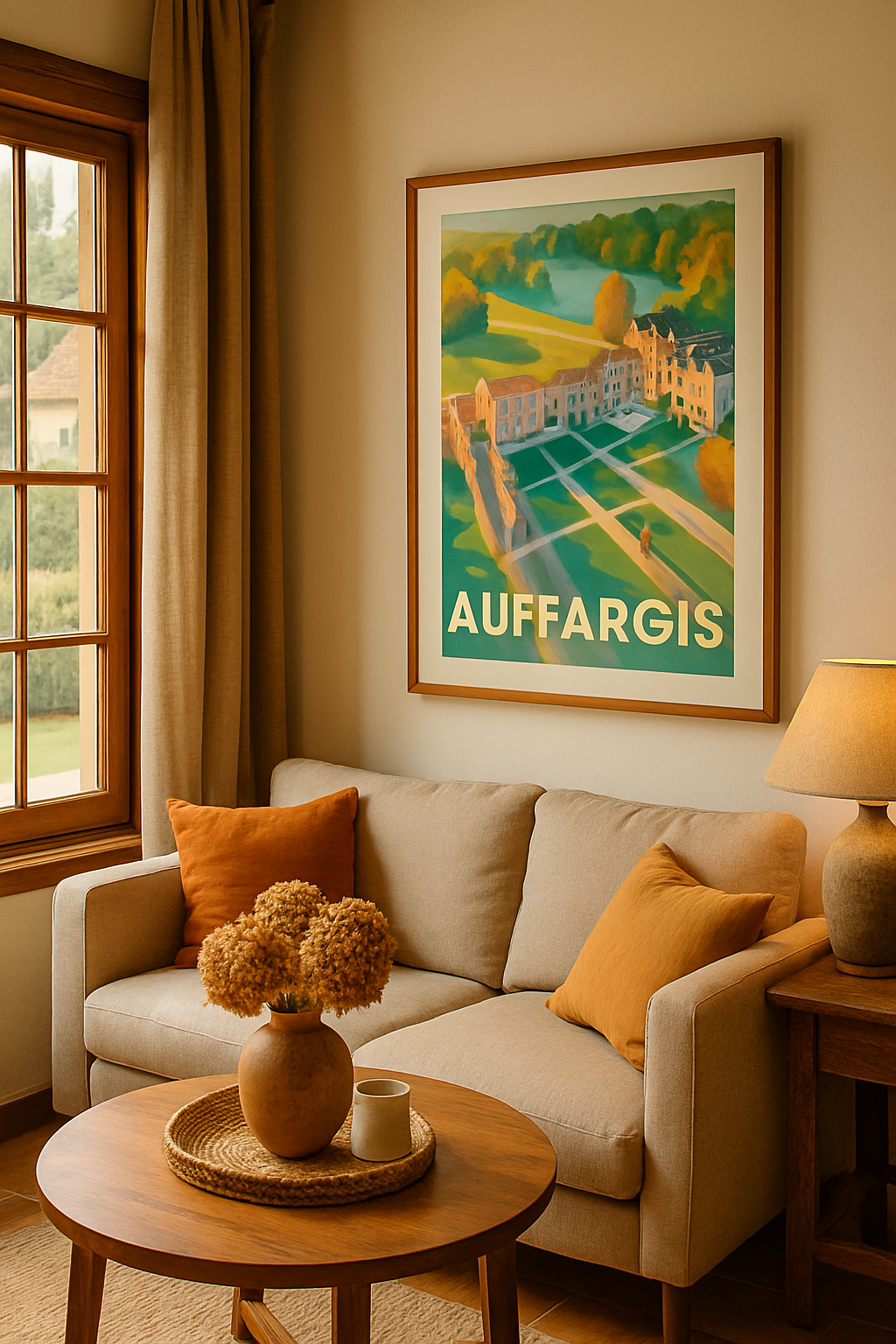 Affiche Auffargis — Harmonie et Sérénité au cœur de la nature · poster d'art de Auffargis