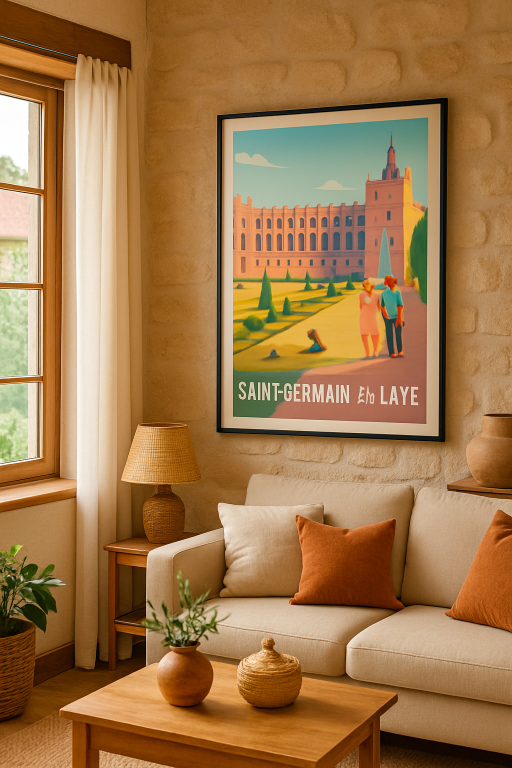 Yvelines France Affiche de Saint-Germain-en-Laye - Charme et élégance au cœur du château