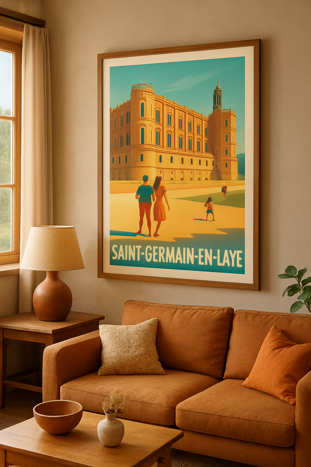Affiche Saint-Germain-en-Laye — Charme et patrimoine royal · poster d'art de Saint-Germain-en-Laye