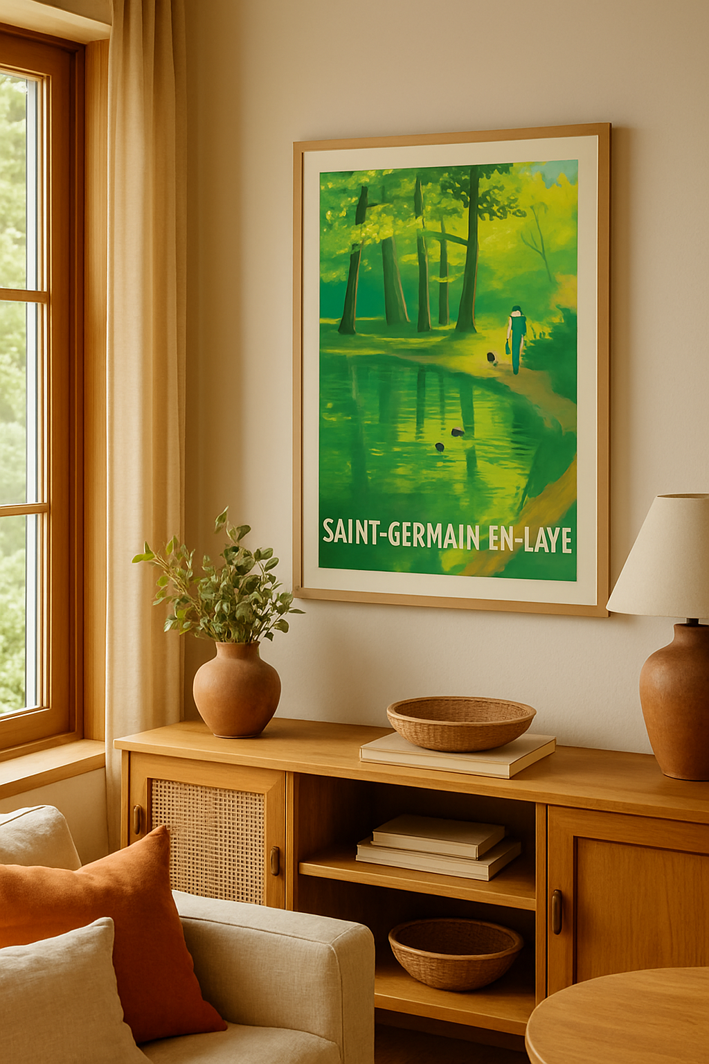 Yvelines France Affiche de Saint-Germain-en-Laye - Promenade au cœur de la nature