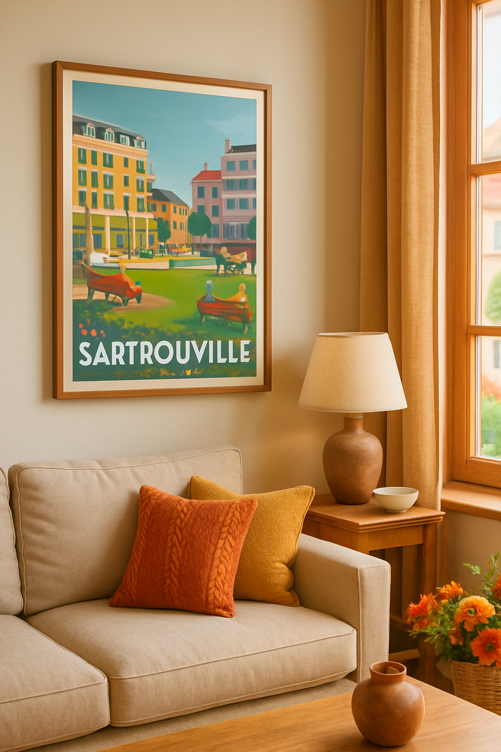 Affiche Sartrouville — Charme et quiétude urbaine · poster d'art de Sartrouville