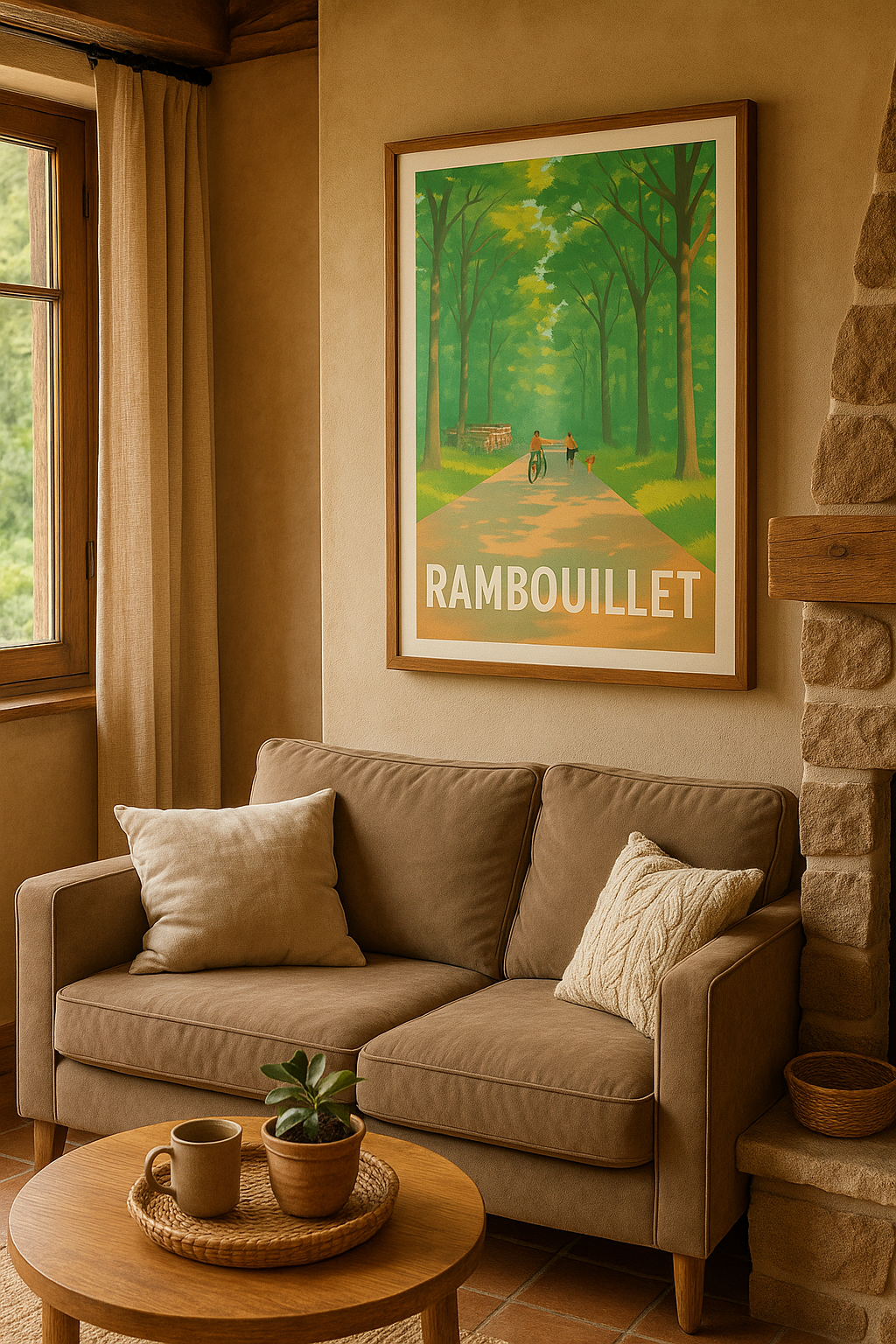 Affiche Rambouillet — Balade paisible en forêt · poster d'art de Rambouillet
