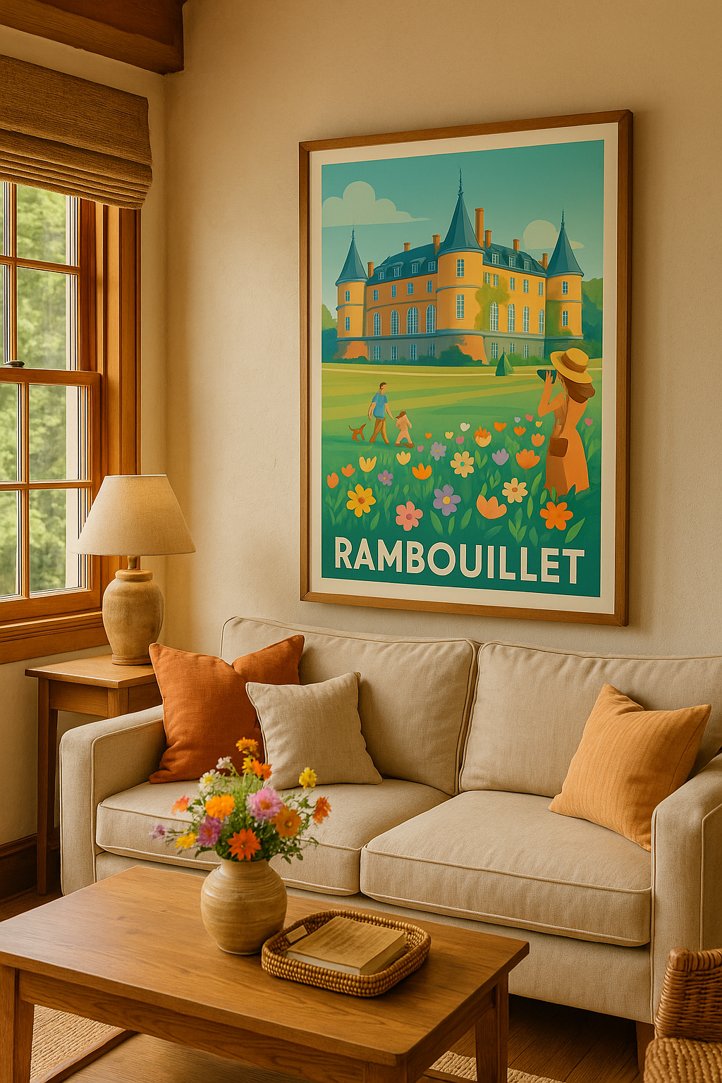 Affiche Rambouillet — Charme bucolique et patrimoine · poster d'art de Rambouillet