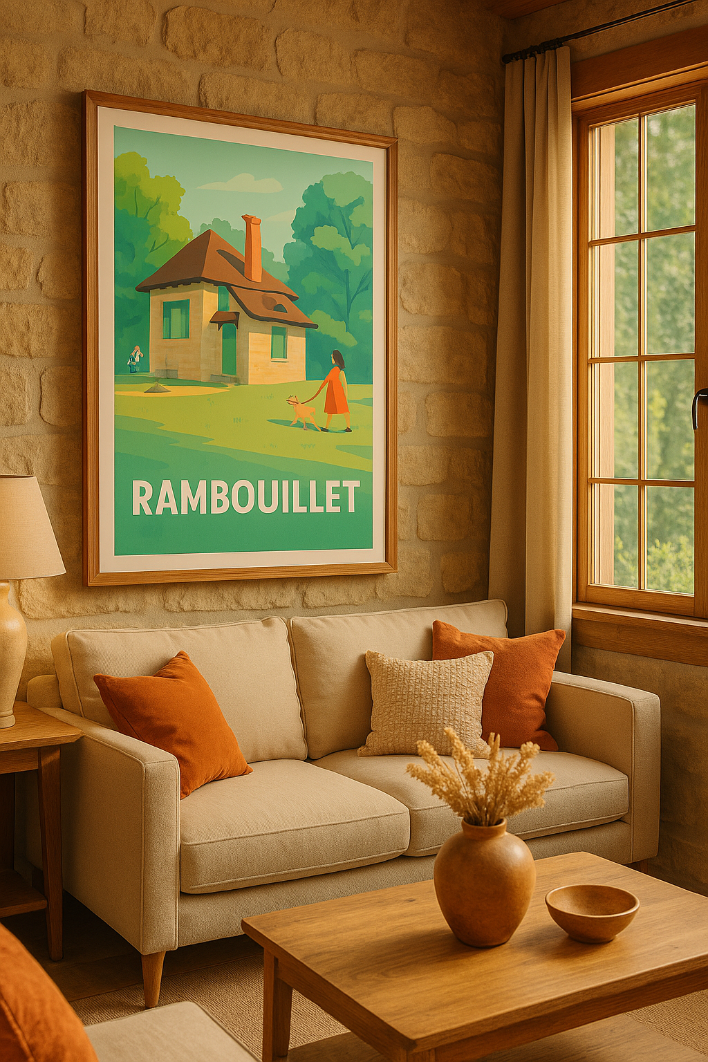Affiche Rambouillet — Escapade bucolique en pleine nature · poster d'art de Rambouillet