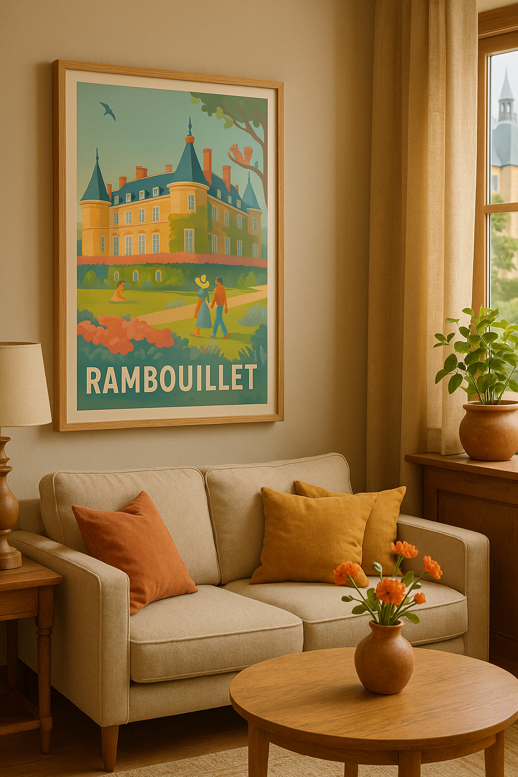 Yvelines France Affiche Rambouillet - L'élégance bucolique au château