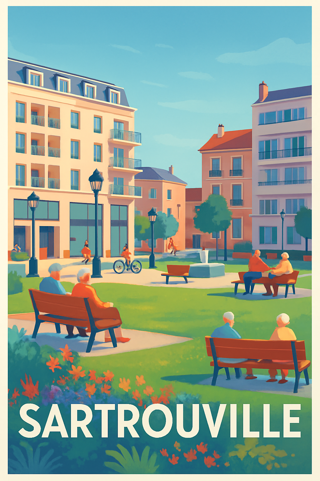 Affiche Sartrouville — Charme et quiétude urbaine · poster d'art de Sartrouville