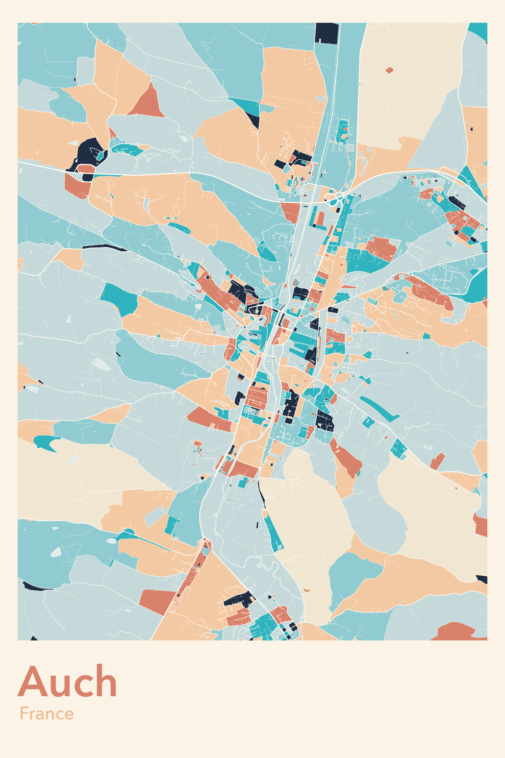Plan d'Auch - Carte personnalisée